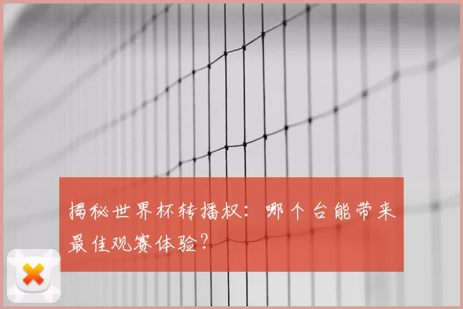 揭秘世界杯转播权：哪个台能带来最佳观赛体验？